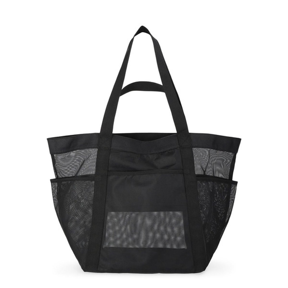 💚 3/$15 Black Beach Bag with Durable Fabric and Cylindrical Shape